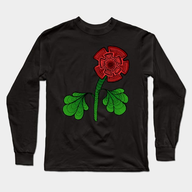 Penta Rose Long Sleeve T-Shirt by Nawi